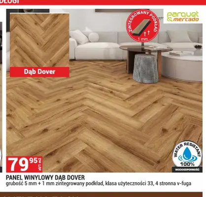 Panel winylowy Dąb Dover Parquet & Mercado promocja w Merkury Market