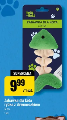 Zabawka dla kota rybka z dzwoneczkiem 12 cm Trik & Roll promocja w POLOmarket