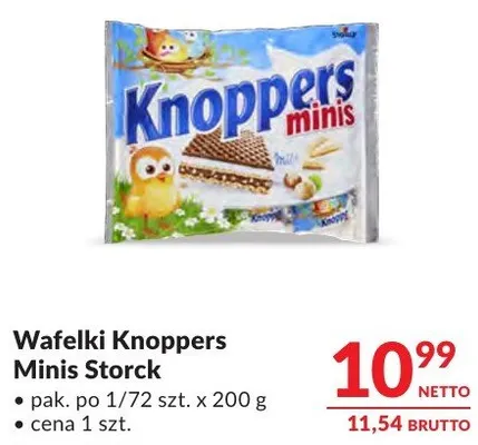 Wafelki Knoppers Minis Storek promocja w Makro