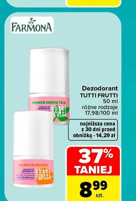 Dezodorant Tutti Frutti Peach Blossom promocja w Carrefour