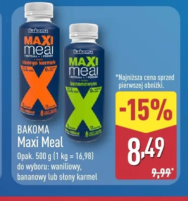 Maxi Meal waniliowy Bakoma promocja w Aldi