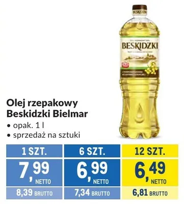Olej rzepakowy Beskidzki Bielmar promocja w Makro