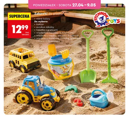 Zabawki do piasku, różne rodzaje promocja w Biedronka