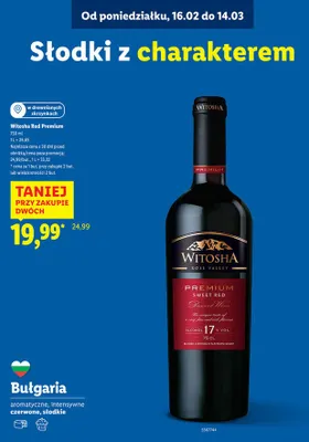 Wino Premium Sweet Red promocja w Lidl