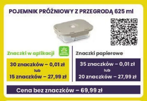 Pojemnik próżniowy z przegrodą WD Lifestyle 625 ml promocja w Stokrotka