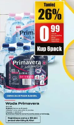 Woda niegazowana promocja w Supeco