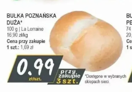 Bułka poznańska duża La Lorraine promocja w Słoneczko