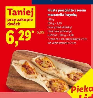 Frusta prosciutto z serem mozzarella i szynką Piekarnia Lidla promocja w Lidl