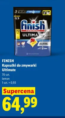 Kapsułki do zmywarki Finish Powerball Ultimate Lemon promocja w Lidl