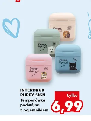 Temperówka podwójna z pojemnikiem Interdruk Puppy Sign promocja w Kaufland