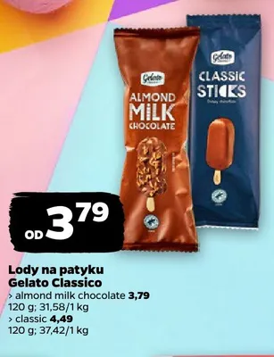 Lody na patyku classic Gelato Classico promocja w Netto