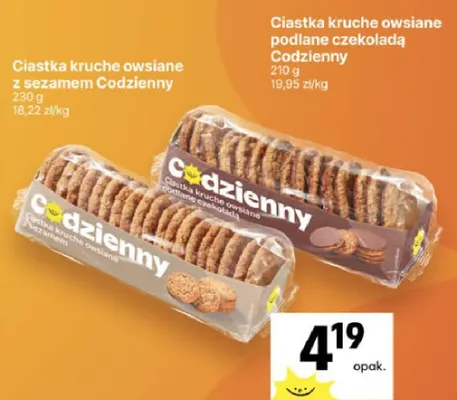 Ciastka kruche owsiane podlane czekoladą Codzienny promocja w Delikatesy Centrum