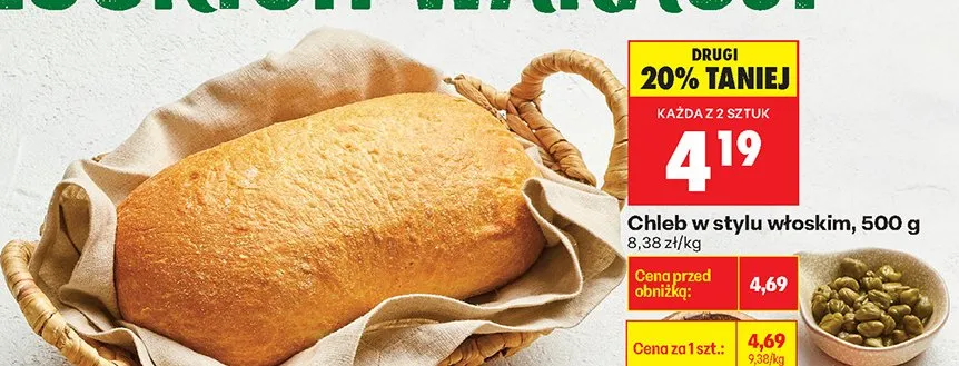 Chleb w stylu włoskim promocja w Biedronka