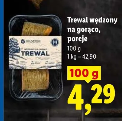 Trewal wędzony na gorąco porcje Seamor promocja w Lidl