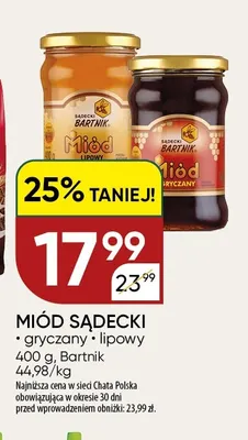 Miód gryczany Sądecki Bartnik promocja w Chata Polska