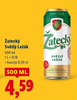 Piwo Żatecky Světlý Ležák promocja w Lidl