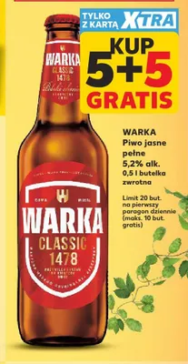 Piwo Warka Classic promocja w Kaufland