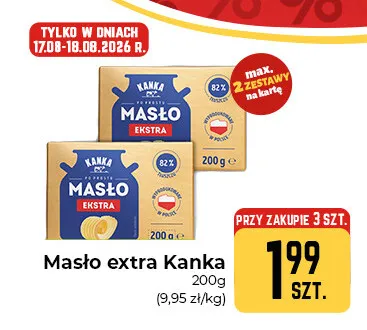 Masło ekstra Kanka promocja w Społem Częstochowa