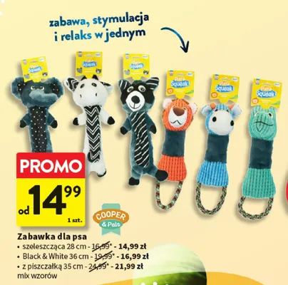 Zabawka dla psa z piszczałką 35 cm promocja w Intermarche