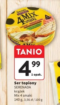 Ser topiony Serenada krążek Mix 4 smaki promocja w Intermarche