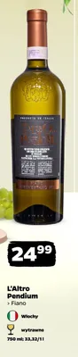 Wino białe L'Altro Pendium Fiano wytrawne promocja w Netto