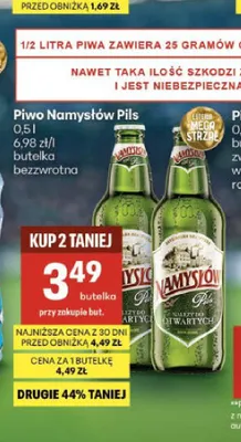 Piwo Namysłów Pils promocja w Delikatesy Centrum
