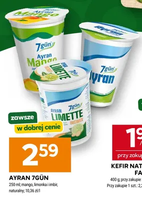 Ayran 7gün limonka i imbir promocja w Stokrotka