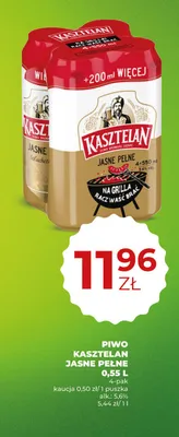 Piwo Kasztelan Jasne Pełne 4-pak promocja w Duży Ben