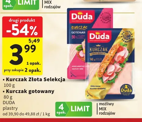 Kurczak gotowany Duda promocja w Intermarche