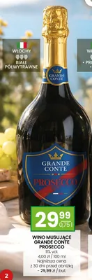 Wino musujące Grande Conte Prosecco promocja w Twój Market