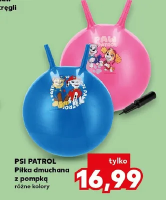 Piłka dmuchana z pompką różne kolory promocja w Kaufland