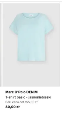 T-shirt basic Marc O'Polo DENIM jasnoniebieski promocja w Lounge by Zalando