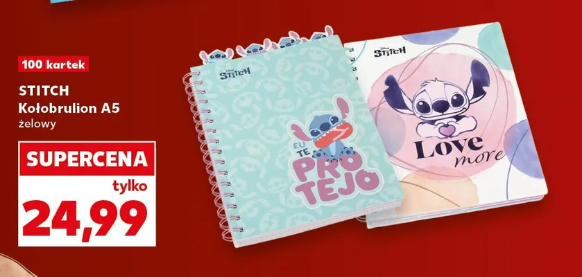 Kołobrulion A5 żelowy Stitch Protejo promocja w BACK TO SCHOOL