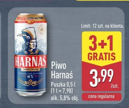 Piwo Harnaś promocja w Aldi