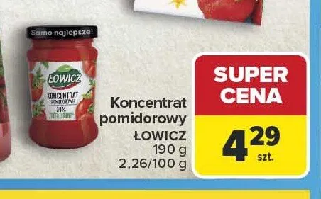 Koncentrat pomidorowy Łowicz promocja w Carrefour
