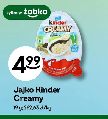 Jajko Kinder Creamy promocja w Żabka