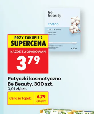 Patyczki kosmetyczne Be Beauty promocja w Biedronka