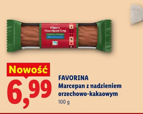 Marcepan z nadzieniem orzechowo-kakaowym Favorina promocja w Lidl