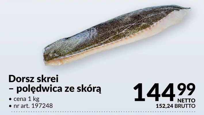 Dorsz skrei - połędwica ze skórą promocja w Makro