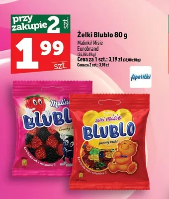 Żelki Blublo Malinki promocja w TOPAZ