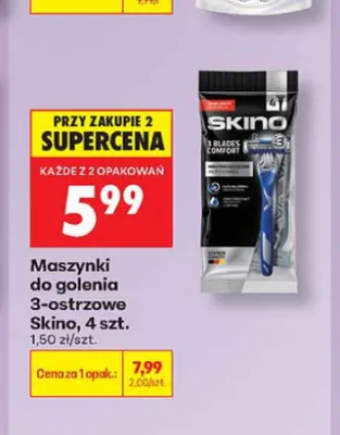 Maszynki do golenia Skino 3-ostrzowe 4-pak promocja w Biedronka