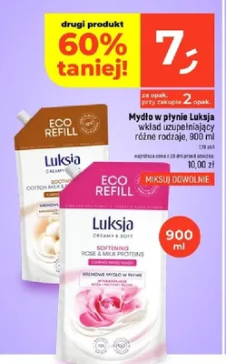 Mydło w płynie Luksja wkład uzupełniający promocja w Dealz