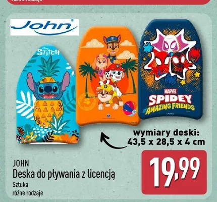 Deska do pływania z licencją John promocja w Aldi