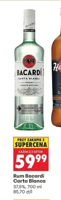 Rum Bacardi Carta Blanca promocja w Biedronka
