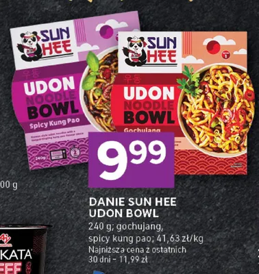 Danie udon bowl gochujang, spicy kung pao promocja w Stokrotka