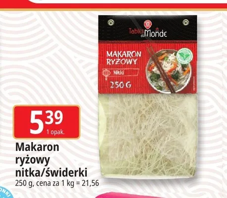 Makaron ryżowy świderki Tables du Monde promocja w Leclerc