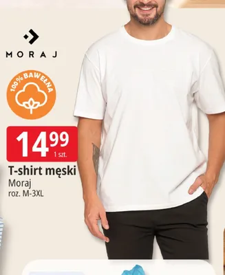 T-shirt męski Moraj roz. M-3XL promocja w Leclerc
