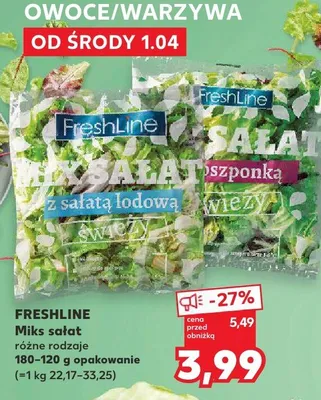 Mix sałat z sałatą lodową promocja w Kaufland