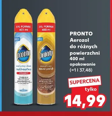 Aerozol do czyszczenia Pronto Wood Polish promocja w Kaufland