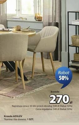 Krzesło ADSLEV promocja w Jysk